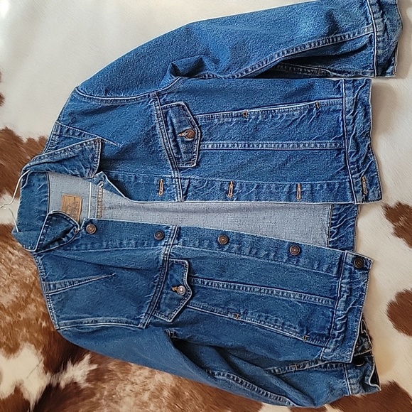 plain pockets Jackets & Blazers - Vintage Blue Denim Jacket